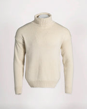 GOLDTOP 100% MERINO WOOL CLASSIC SUBMARINER SWEATER - ECRU