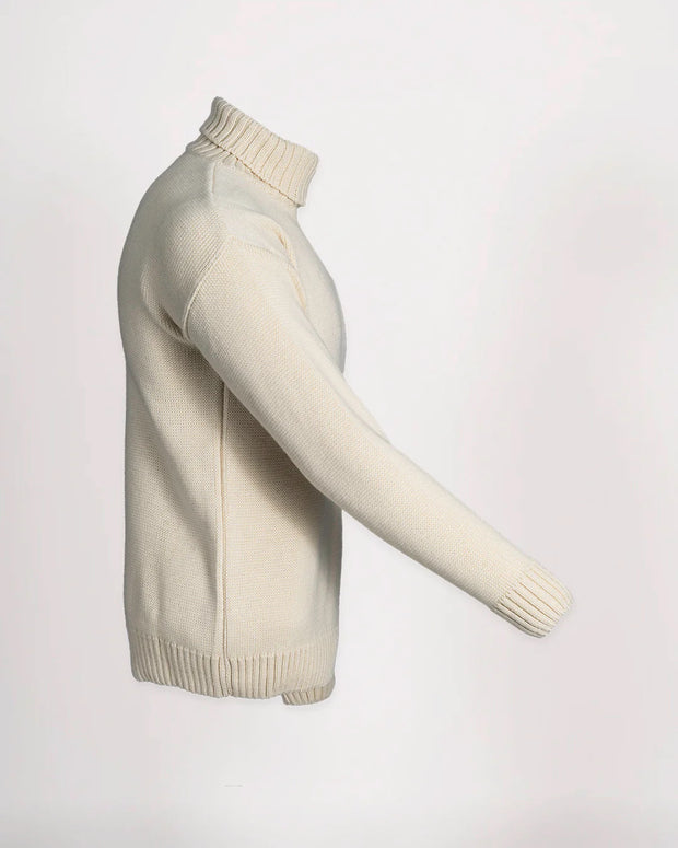 GOLDTOP 100% MERINO WOOL CLASSIC SUBMARINER SWEATER - ECRU