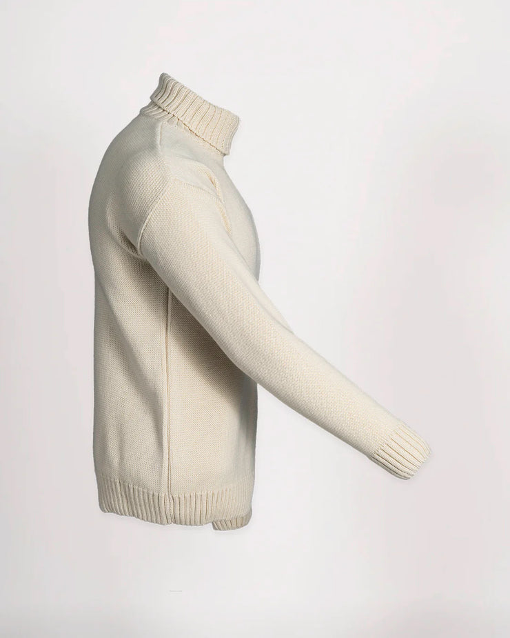 GOLDTOP 100% MERINO WOOL CLASSIC SUBMARINER SWEATER - ECRU