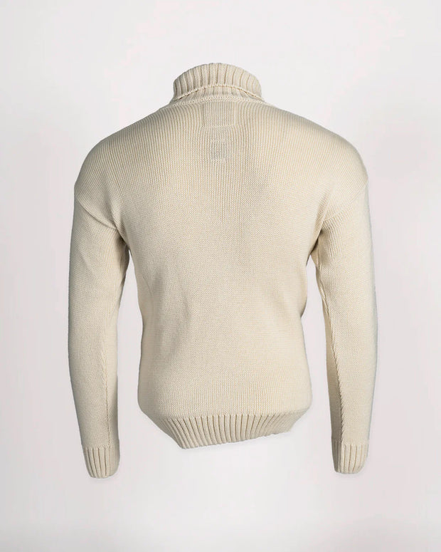 GOLDTOP 100% MERINO WOOL CLASSIC SUBMARINER SWEATER - ECRU