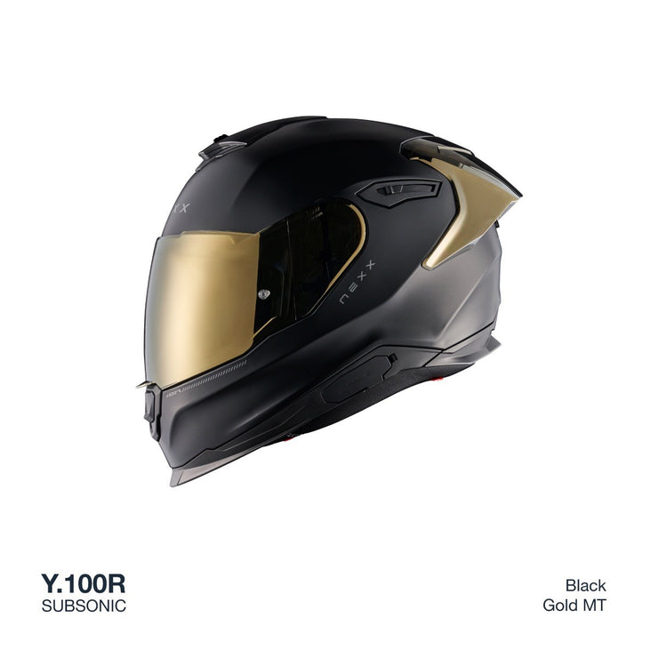 NEXX Y.100R HELMET - SUBSONIC - MT BLACK / GOLD