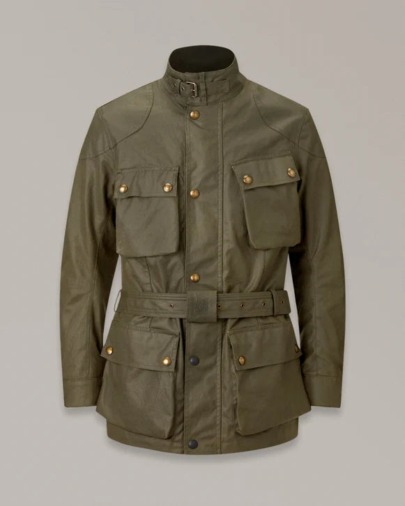 BELSTAFF TRIALMASTER MOTORCYCLE JACKET - OLIVE GREEN