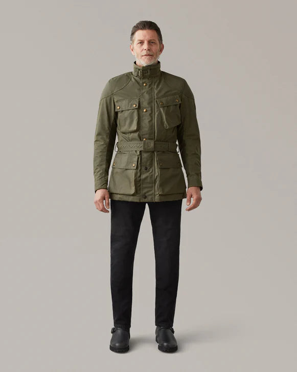 BELSTAFF TRIALMASTER MOTORCYCLE JACKET - OLIVE GREEN