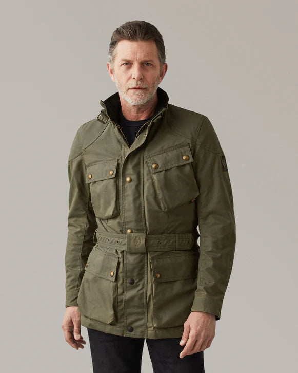 BELSTAFF TRIALMASTER MOTORCYCLE JACKET - OLIVE GREEN