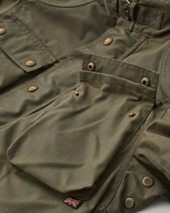 BELSTAFF TRIALMASTER MOTORCYCLE JACKET - OLIVE GREEN