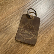 STRATH MOTO CREST LOGO LEATHER KEY FOB / KEY CHAIN