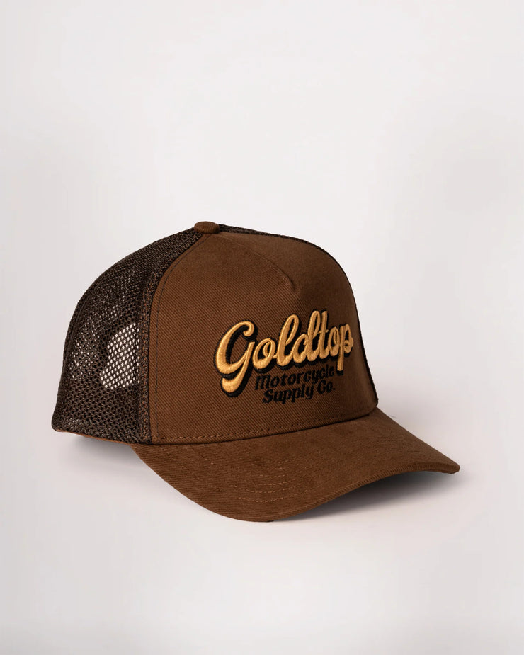 GOLDTOP TRUCKER CAP - MOOSE BROWN