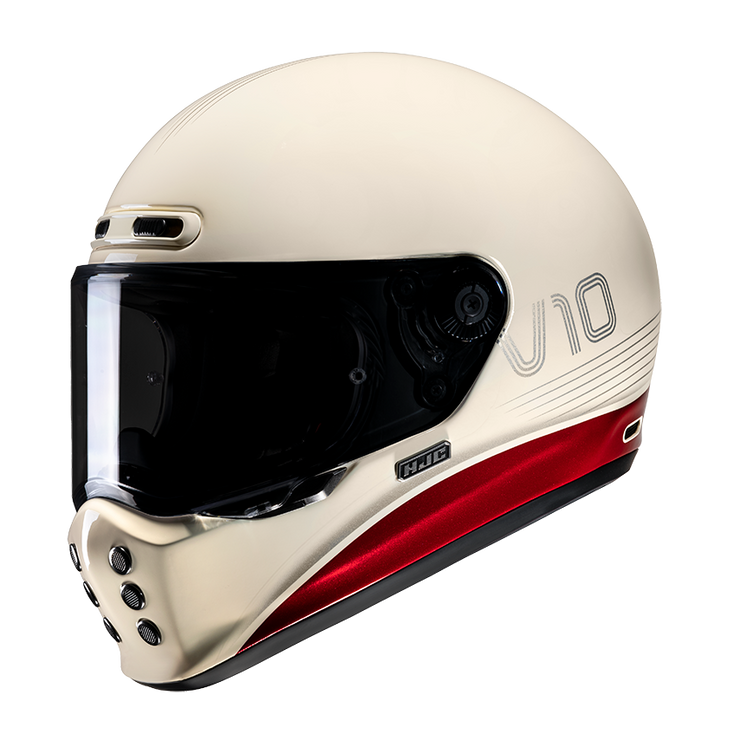HJC V10 HELMET - TAMI - CREAM/RED