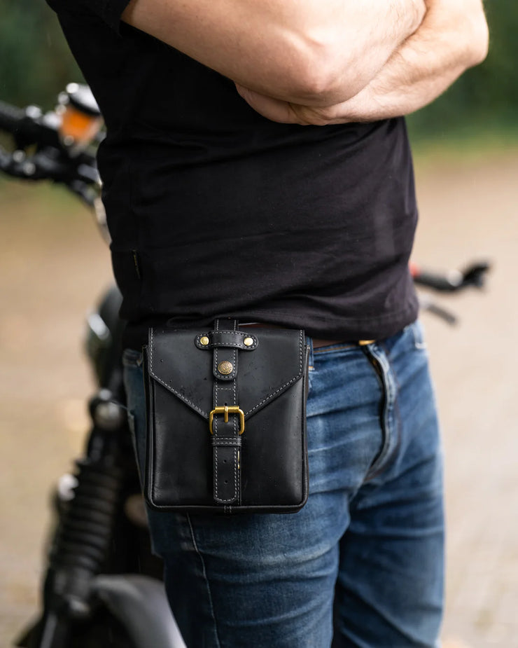 GOLDTOP LEATHER TANK BAG - SMALL - BLACK