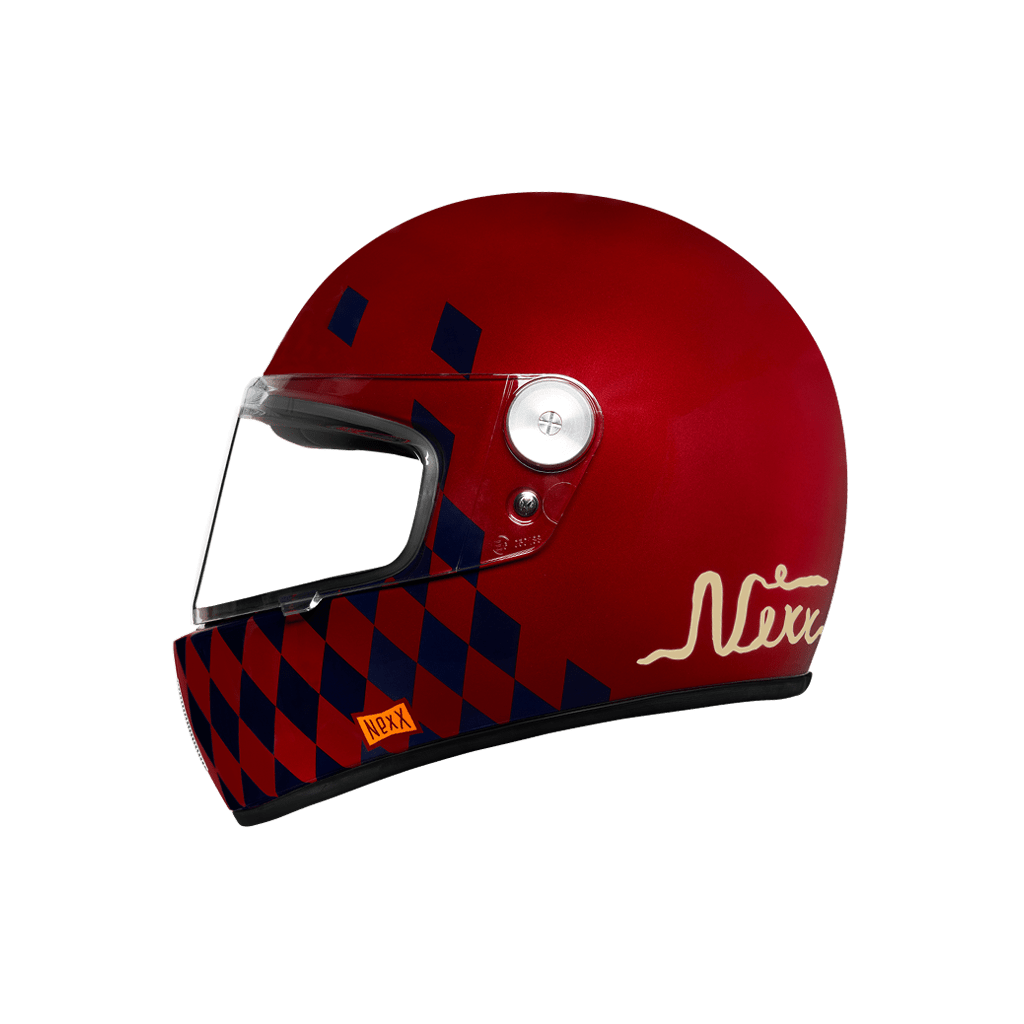 burgundy football helmet NEXX X.G100R HELMET - CHECKMATE - BURGUNDY - SIZE L