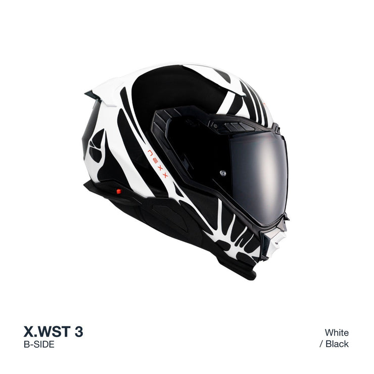 NEXX X.WST3 HELMET - B-SIDE - WHITE / BLACK
