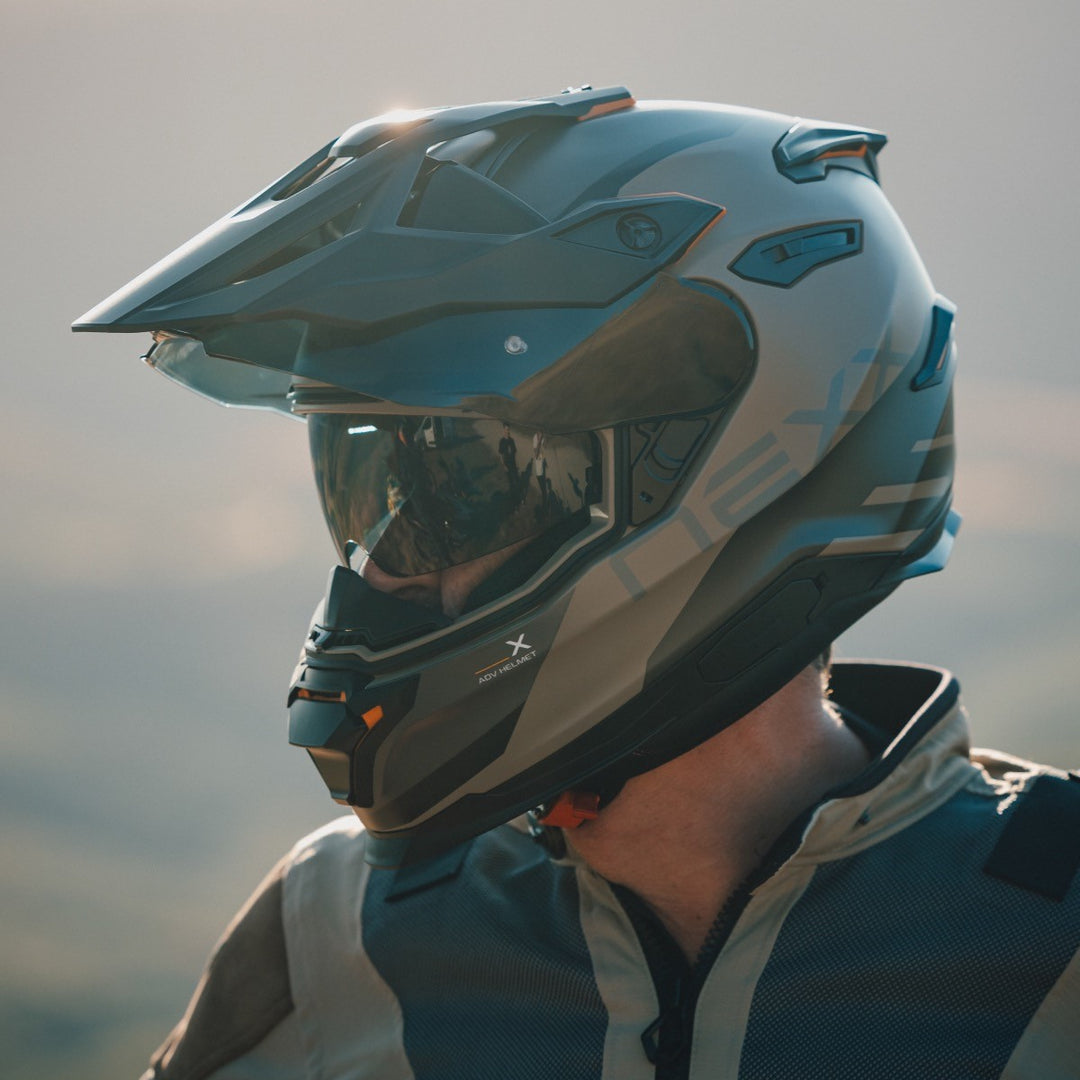 NEXX Y.TRAVL ADV HELMET - QUEST - MT SAND / GREY – Strath Moto