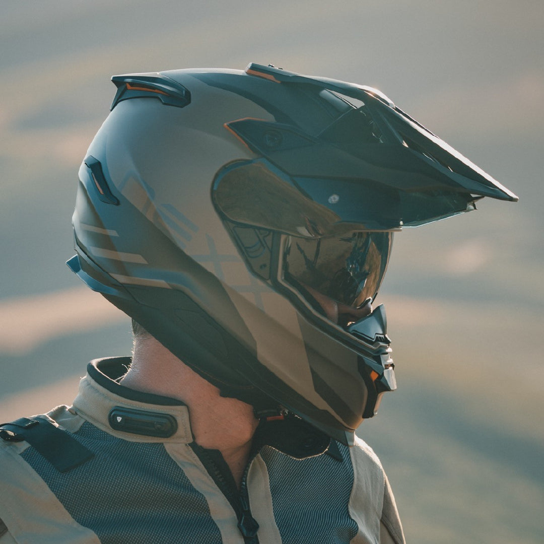 NEXX Y.TRAVL ADV HELMET - QUEST - MT SAND / GREY – Strath Moto