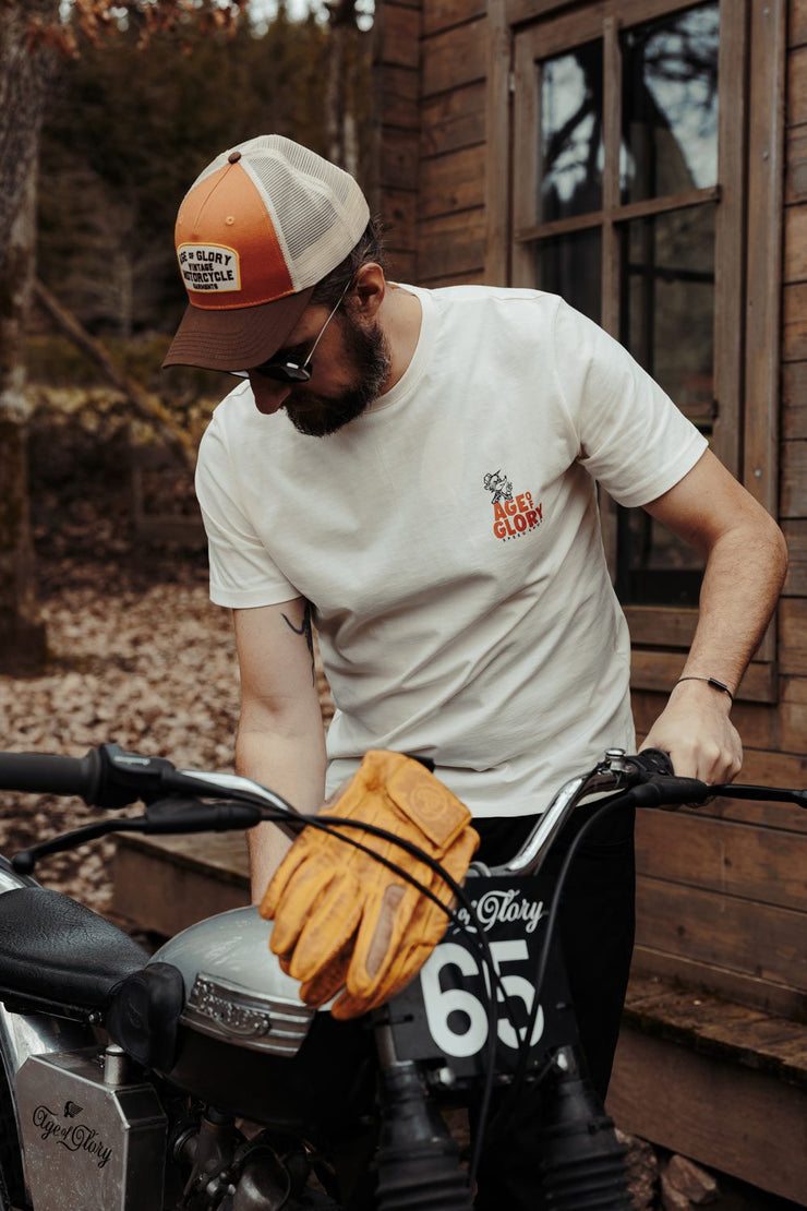 AGE OF GLORY BUDDY TRUCKER CAP - ORANGE OFF-WHITE