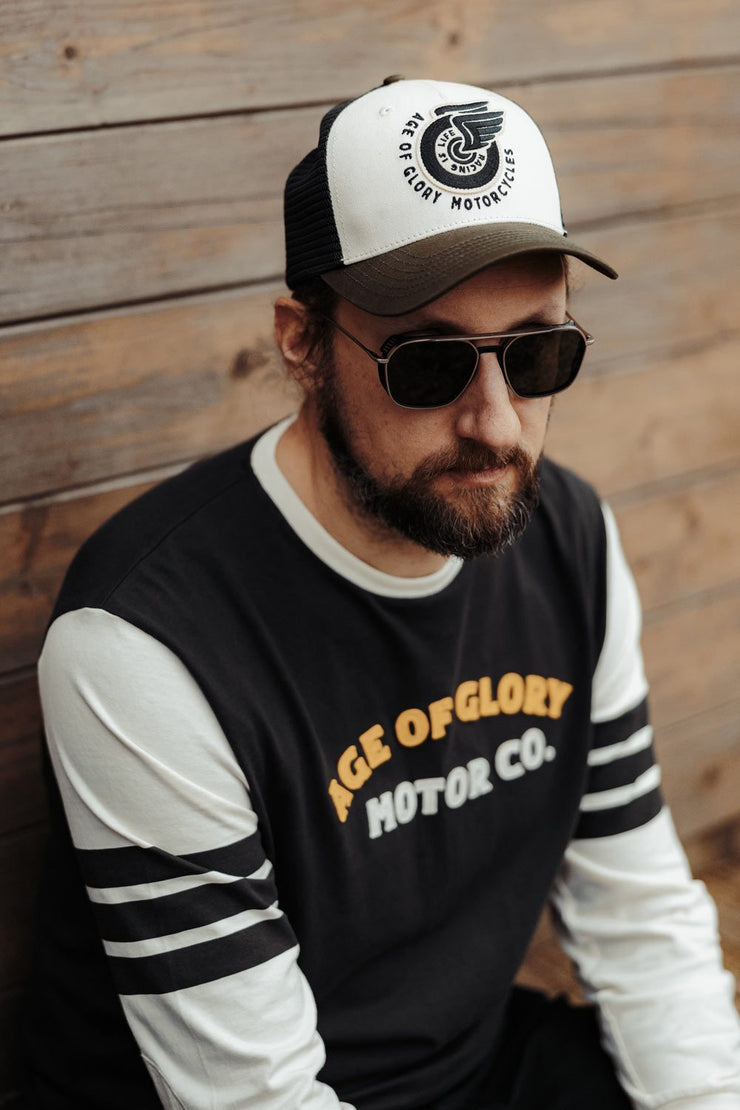 AGE OF GLORY CHAMP TRUCKER CAP - OFF-WHITE GREEN