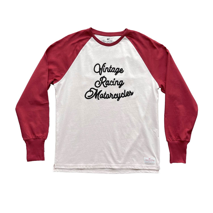 AGE OF GLORY HERITAGE RAGLAN LONG SLEEVE TEE - ECRU / BURGUNDY