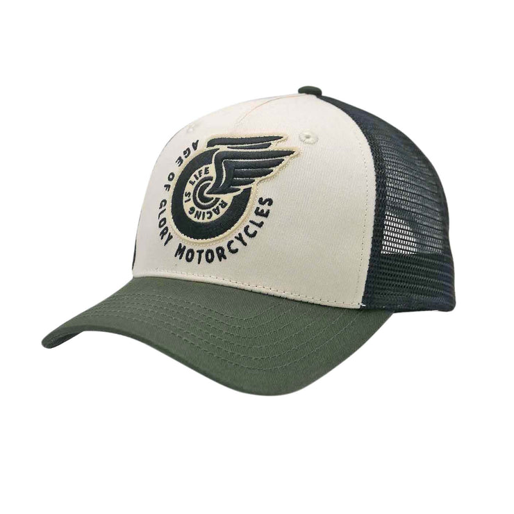 AGE OF GLORY CHAMP TRUCKER CAP - OFF-WHITE GREEN