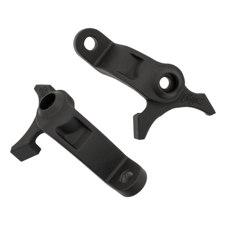 MOTONE AJAX REAR FRAME INDICATOR BRACKETS FOR TRIUMPH BOBBER - PAIR - BLACK