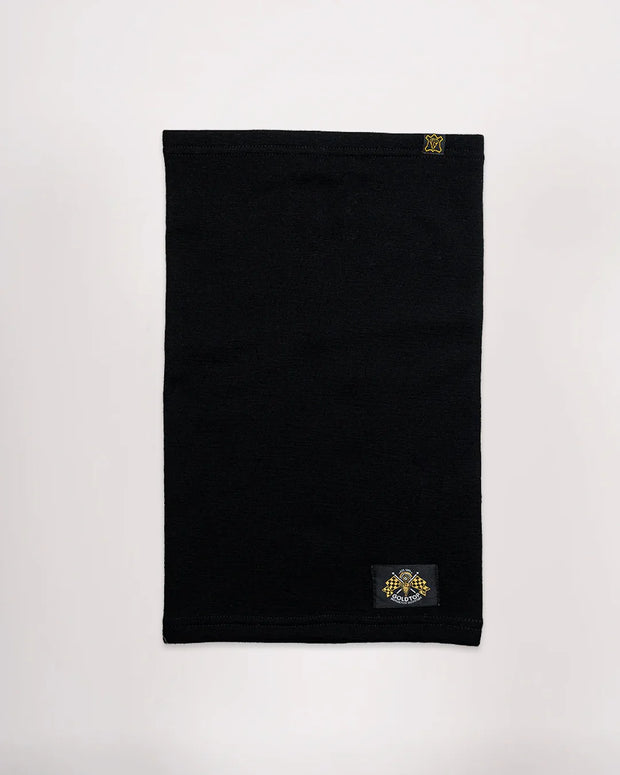 GOLDTOP 100% MERINO WOOL NECK TUBE - BLACK - SINGLE WALL