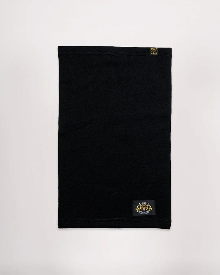 GOLDTOP 100% MERINO WOOL NECK TUBE - BLACK - SINGLE WALL