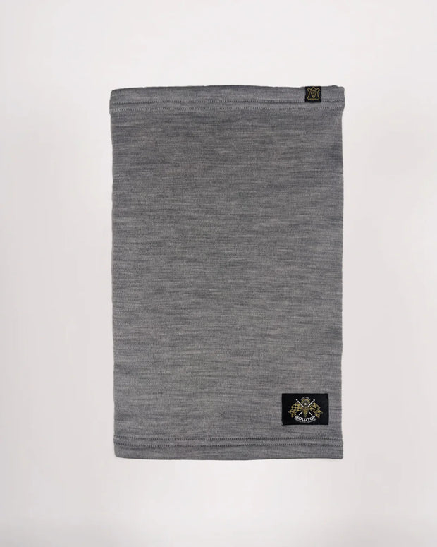 GOLDTOP 100% MERINO WOOL NECK TUBE - GREY - SINGLE WALL