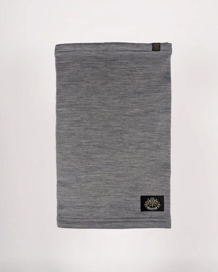GOLDTOP 100% MERINO WOOL NECK TUBE - GREY - SINGLE WALL