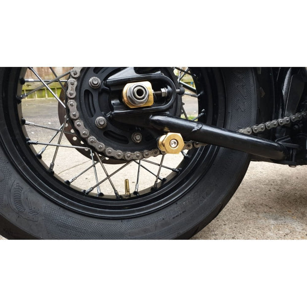 MOTONE BALLISTA HOT FORGED VINTAGE MICHELIN STYLE VALVE CAPS - BRASS