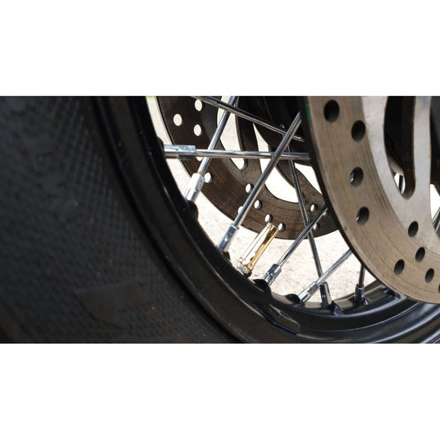 MOTONE BALLISTA HOT FORGED VINTAGE MICHELIN STYLE VALVE CAPS - BRASS