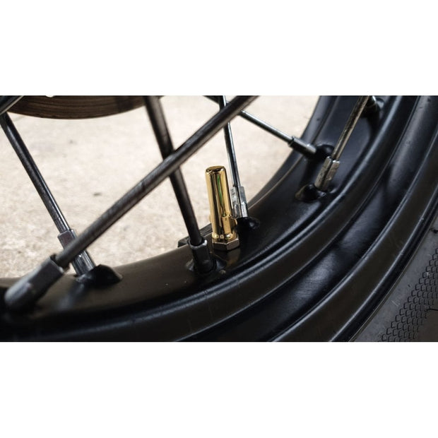 MOTONE BALLISTA HOT FORGED VINTAGE MICHELIN STYLE VALVE CAPS - BRASS