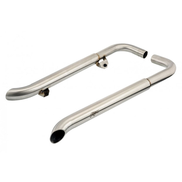 MOTONE BEDLAM SLASH-CUT EXHAUST PIPES FOR BOBBER/SPEEDMASTER - BRUSHED