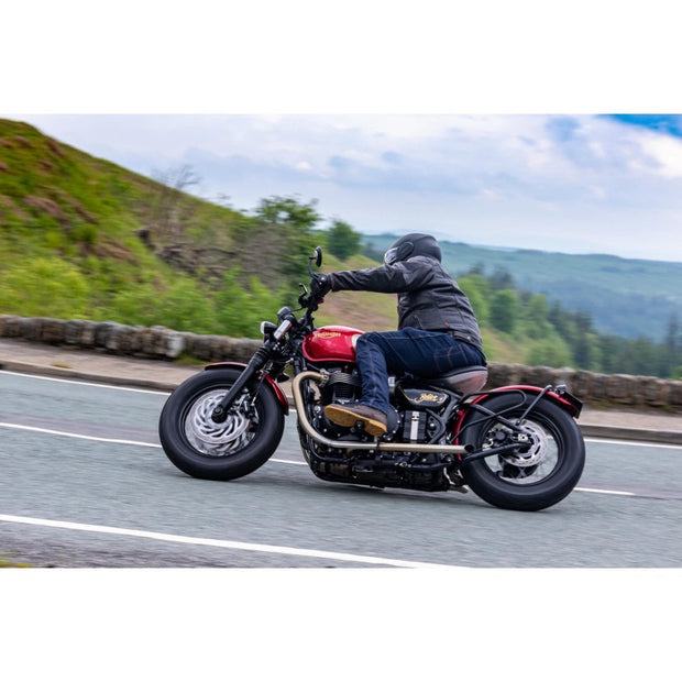 MOTONE BEDLAM SLASH-CUT EXHAUST PIPES FOR BOBBER/SPEEDMASTER - BRUSHED