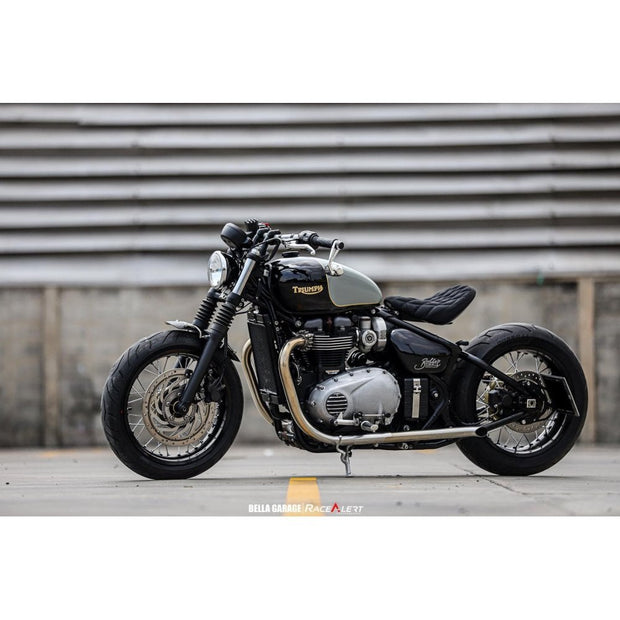 MOTONE BEDLAM SLASH-CUT EXHAUST PIPES FOR BOBBER/SPEEDMASTER - BRUSHED