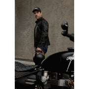 MOTONE BIG CHECK TRUCKER CAP - CURVED PEAK - BLACK & GREY CHECKS - WHITE LOGO