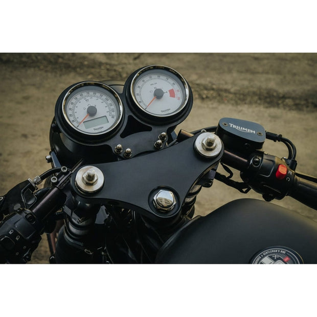 MOTONE BILLET DISC BRAKE OIL RESERVOIR MASTER CYLINDER CAP - MODERN LOGO - BLACK