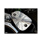 MOTONE BILLET DISC BRAKE OIL RESERVOIR MASTER CYLINDER CAP - UNION JACK - POLISHED