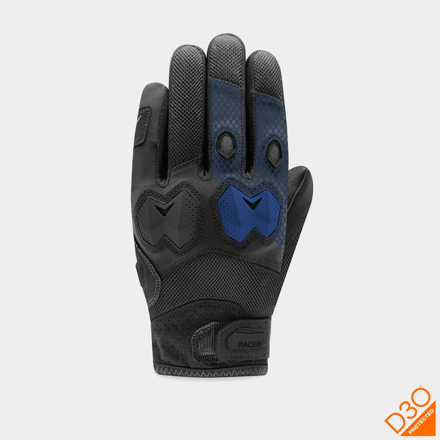 RACER BLOCKS GLOVE - BLACK/BLUE