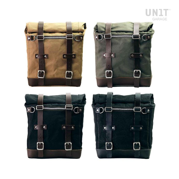 UNIT GARAGE CANVAS SIDE PANNIER (22-30L) + LT SUBFRAME FOR TRIUMPH BOBBER (2017-)
