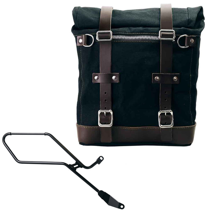 UNIT GARAGE CANVAS SIDE PANNIER (22-30L) + RT SUBFRAME FOR TRIUMPH BOBBER (2017-)