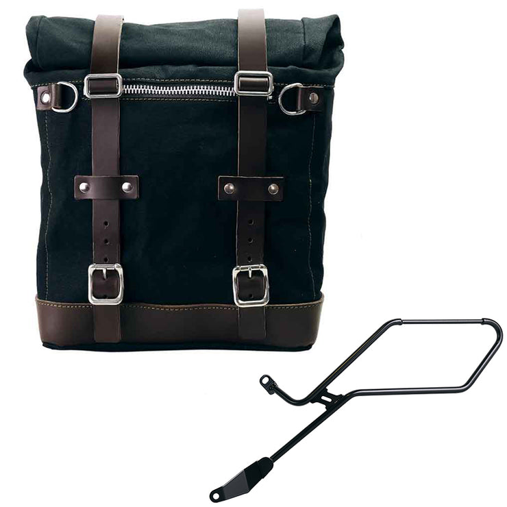 UNIT GARAGE CANVAS SIDE PANNIER (22-30L) + LT SUBFRAME FOR TRIUMPH BOBBER (2017-)