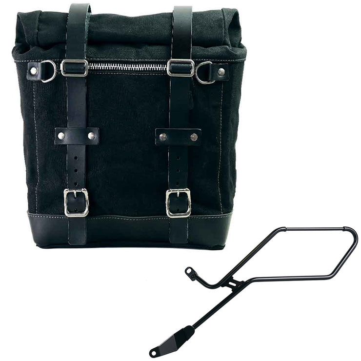 UNIT GARAGE CANVAS SIDE PANNIER (22-30L) + LT SUBFRAME FOR TRIUMPH BOBBER (2017-)