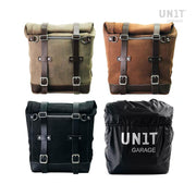 UNIT GARAGE WAXED SUEDE PANNIER (22-30L) + LT SUBFRAME FOR TRIUMPH BOBBER (2017-)