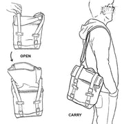 UNIT GARAGE WAXED SUEDE PANNIER (22-30L) + RT SUBFRAME FOR TRIUMPH BOBBER (2017-)