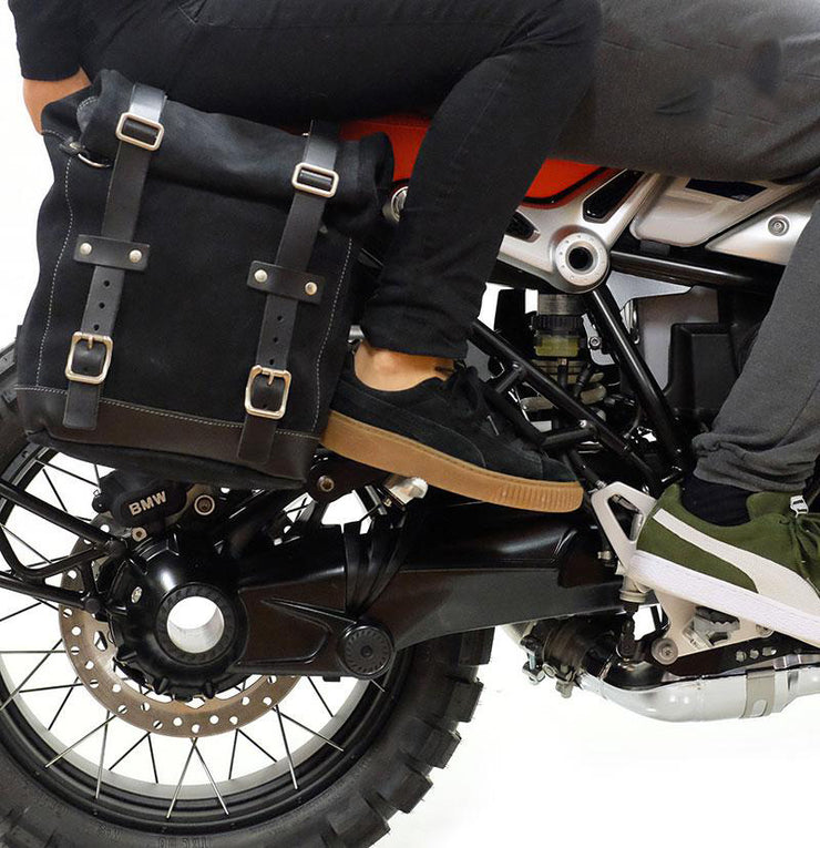 UNIT GARAGE CANVAS SIDE PANNIER (22-30L) + RT SUBFRAME FOR BMW RNINET SCRAMBLER