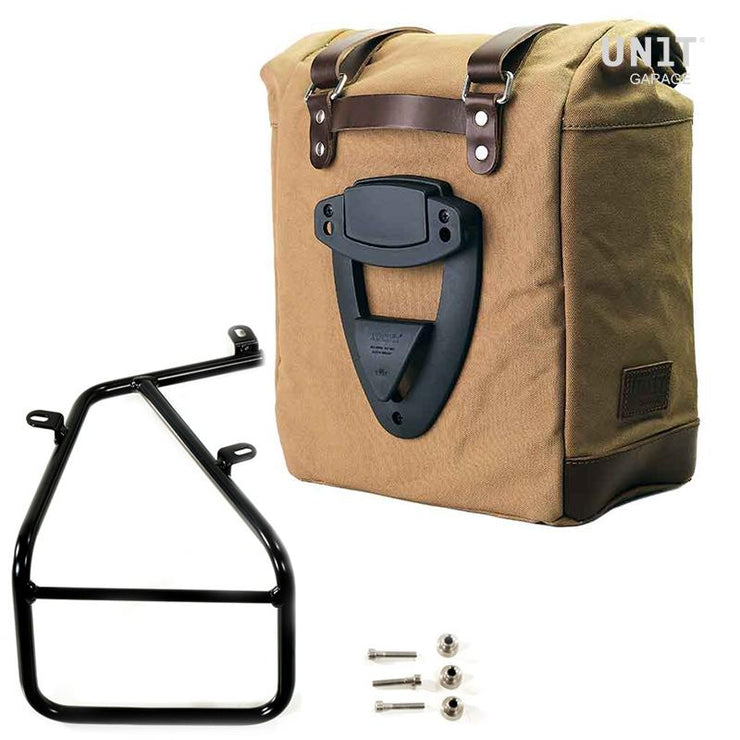 UNIT GARAGE CANVAS SIDE PANNIER (22-30L) + RT SUBFRAME FOR BMW RNINET SCRAMBLER