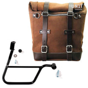 UNIT GARAGE WAXED SUEDE PANNIER (22-30L) + RT SUBFRAME FOR TRIUMPH BONNEVILLE T100/T120