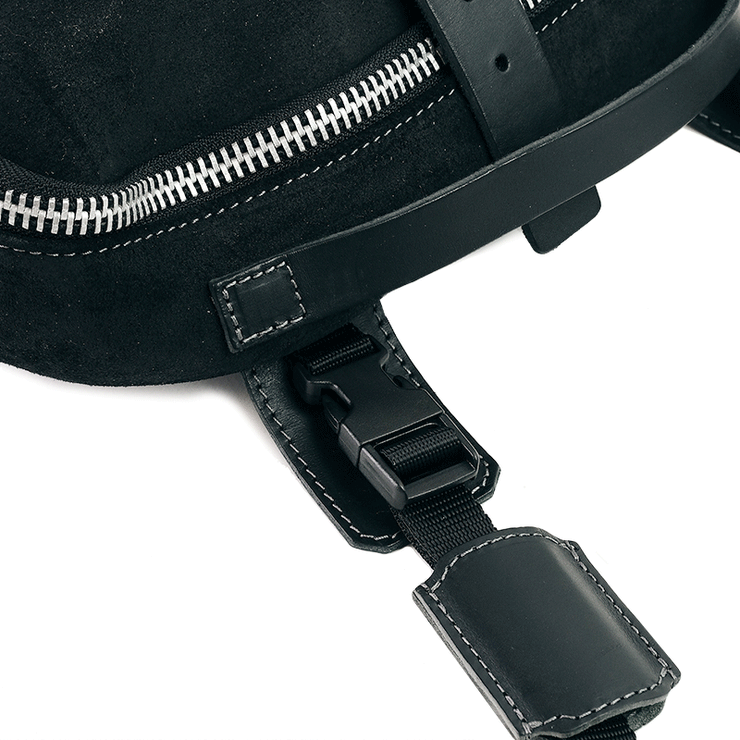 UNIT GARAGE TANK BAG IN SPLIT LEATHER