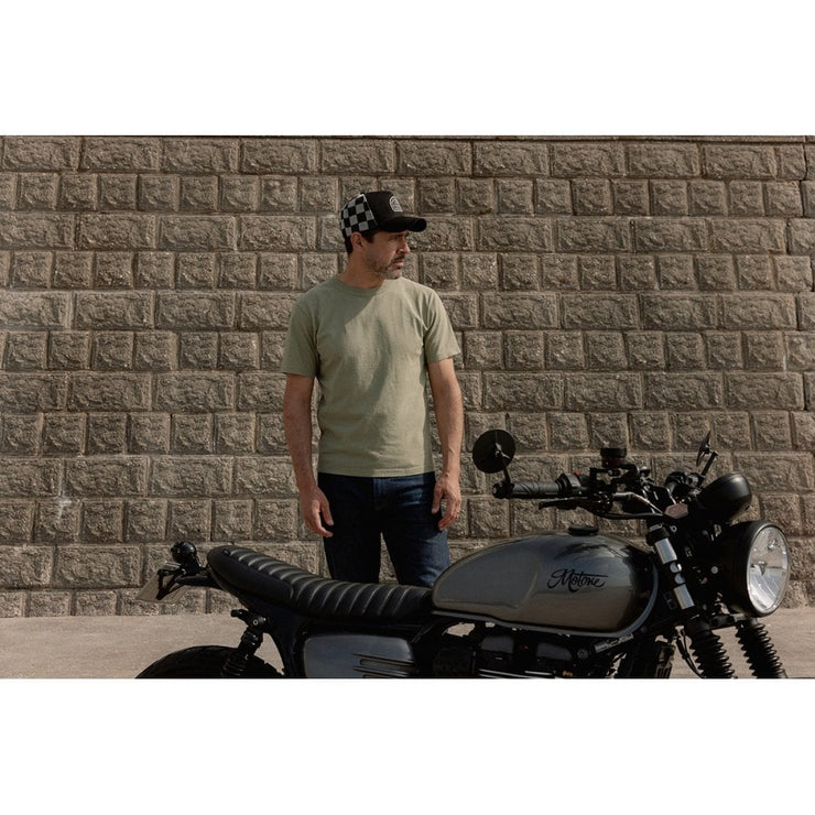 MOTONE BUFFALOW TRUCKER CAP - CURVED PEAK - BLACK 5-PANEL - BUFFALO CHECK REAR MESH