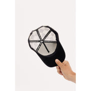 MOTONE BUFFALOW TRUCKER CAP - CURVED PEAK - BLACK 5-PANEL - BUFFALO CHECK REAR MESH
