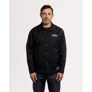 MOTONE COACH JACKET - BLACK/ECRU LOGO