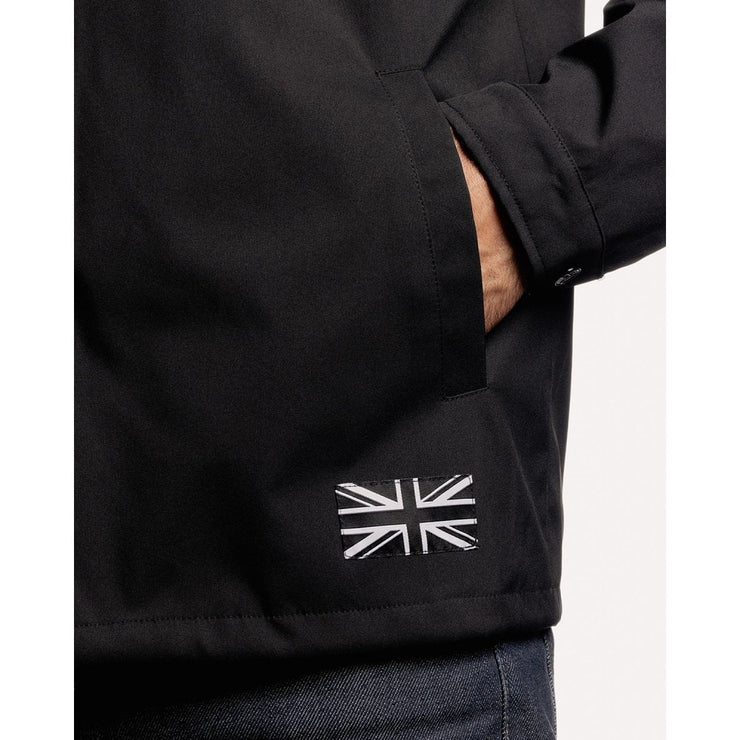 MOTONE COACH JACKET - BLACK/ECRU LOGO